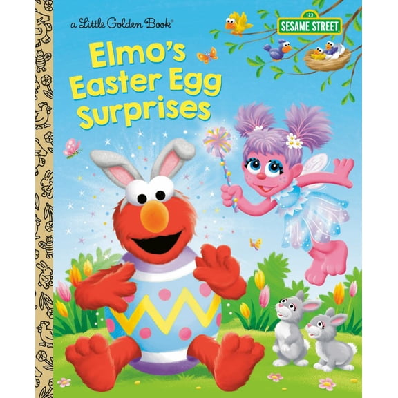 Little Golden Book: Elmo's Easter Egg Surprises (Sesame Street) (Hardcover)