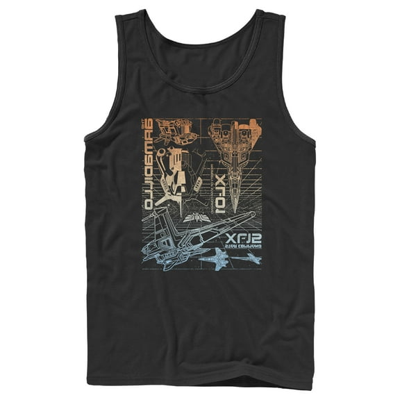 Men's Lightyear Star Command Ships Tank Top Black Small