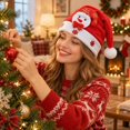 thumbnail image 5 of Leeye 3D Christmas Hats Santa Reindeer Bear Snowman Xmas Party Hat Holiday for Adult 40cm 1pc, 5 of 5