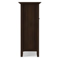 thumbnail image 6 of Simpli Home Bedford 39 inch Wide Solid Wood Transitional Medium Storage Cabinet in Dark Tobacco Brown, 6 of 13