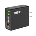 thumbnail image 1 of USB C Plug Fast Charge, 6-port 200W Multi USB Charger Plug, Multi-Port Mobile Phone Charger, For Tablet Charger, 1 of 8