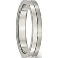 thumbnail image 4 of Stainless Steel 4mm Brushed & Polished Band (Size 7.5) Made In China sr144-7.5, 4 of 5