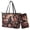 Black-Crow Flower, variant on Tutolipy Sparrow Cherry Blossom Printed Handbag,Womens Shoulder Handbag Sets Work Tote Bag,Large Leather Satchel Purse with Wallet for Vacation Shopping