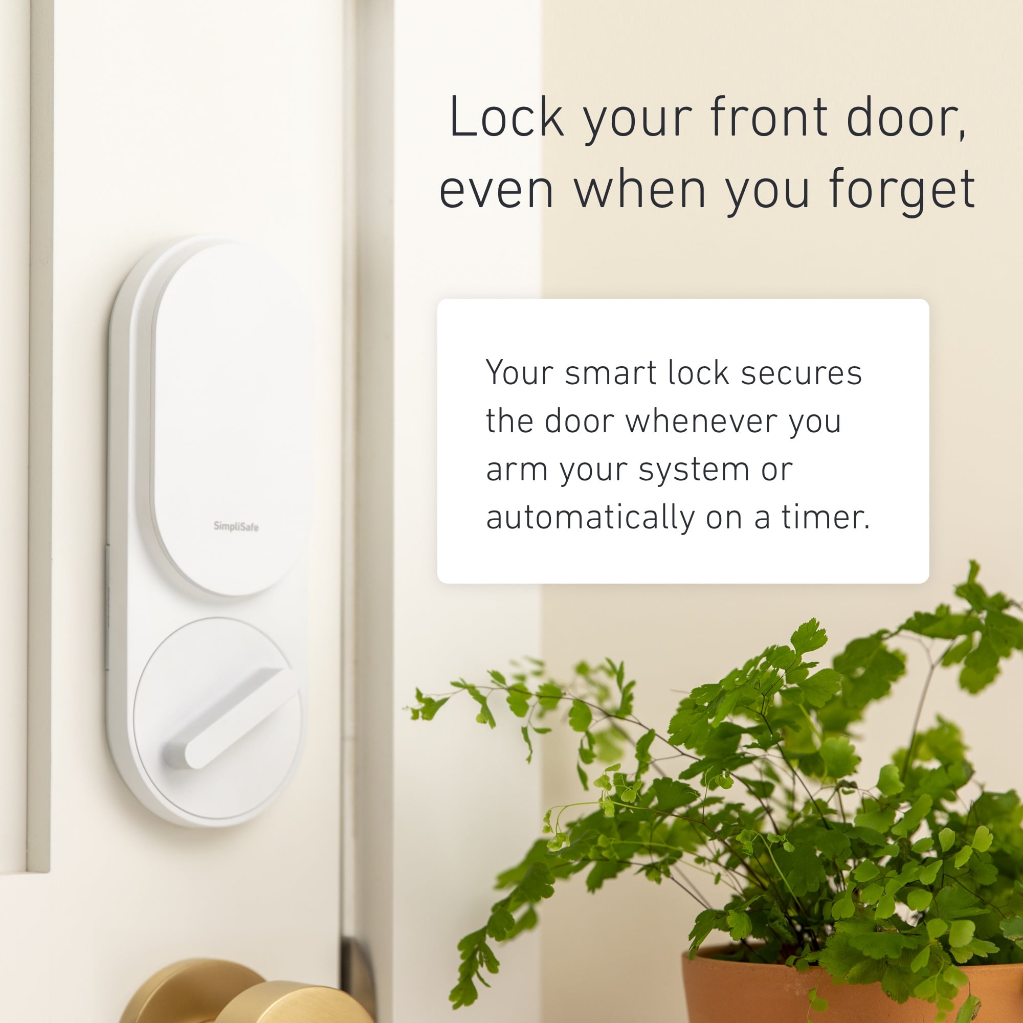 SimpliSafe - Smart Lock (Black) - Compatible with Gen 3 Home Security System - Black
