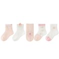thumbnail image 4 of Baby and Toddler Girls Boys Cartoon Mid-Crew Socks Heart Car Print Ankle Socks, 5 Pack, Sizes 6M-7T, 4 of 4
