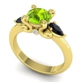 thumbnail image 2 of 2.50 Ct Round Cut Peridot & Black Onyx Gemstone Unique Ring for Birthday Gift Solid 14K Yellow Gold Size 10 by Diamond-Capitals, 2 of 8