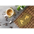 thumbnail image 3 of Letter P Chevron Black and Gold Foam Coaster Set of 4, 3 of 3