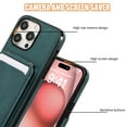 thumbnail image 2 of for iPhone 14 Pro Wallet Case with Shoulder Lanyard Strap, Crossbody Phone Case with Card Holder Slots for Women Girls, Luxury PU Leather Flip Stand Purse Cover Shockproof Case, Green, 2 of 9