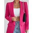 thumbnail image 1 of Women's Office Lightweight Loose Fit Solid Color Blazer Notch Collar Long Sleeve, 1 of 10