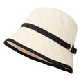 thumbnail image 2 of Sombrero de pescador para mujer, informal, de algodón, protector solar, para pesca, playa al aire libre. Blanco, 2 of 9