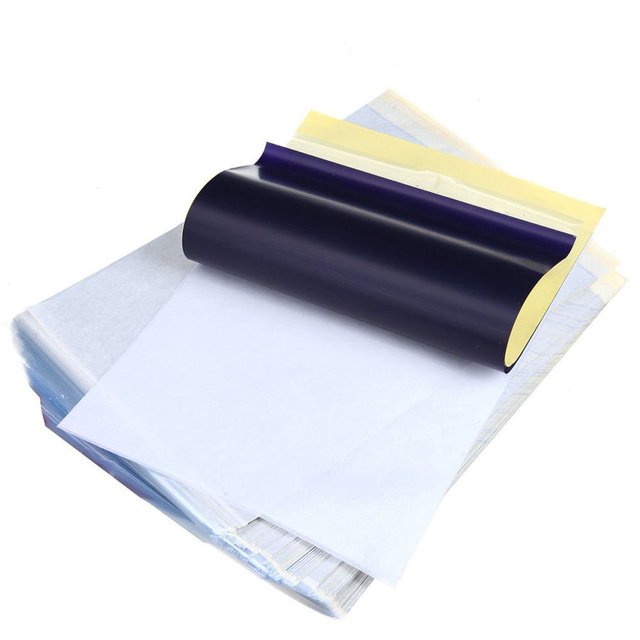 Tatuaje de cara pirata, 100 unidades, papel de transferencia de plantilla térmica para tatuaje, 8,5 "x 11", 100 unidades