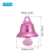 thumbnail image 2 of Uxcell Mini Jingle Bells 0.6" Metal Hanging Bells Pink 50Pack, 2 of 5
