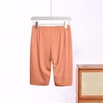 thumbnail image 5 of Pajama Pants Dqueduo Women's Fashion Regular Waist Comfy Casual Exercise Pajama Shorts Mid Length Rayon Spandex Orange XXXL, 5 of 5