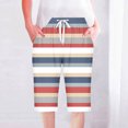 thumbnail image 2 of Letimco Women's USA Flag Print Casual Solid Color Drawstring Athletic Shorts Beach Shorts, 2 of 5