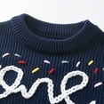thumbnail image 4 of Girls Sweaters Girls Knit Sweaters Pullover With Handmade Embroidery Cozy Winter Fall Baby Sweater Dark Blue 3 Years-4 Years, 4 of 6