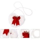 thumbnail image 4 of KAKOWELY Bolso de cadena de perlas para mujer, bolso de hombro individual, bolso cruzado, bolso de peluche con lazo, 4 of 4