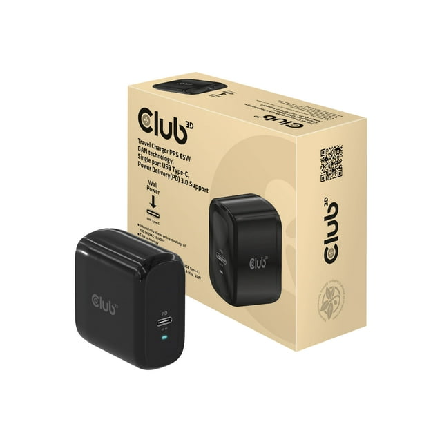 Club 3D CAC-1905 - Power adapter - AC 100-240 V - 65 Watt
