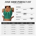 thumbnail image 5 of Zufioo Green and Black Houndstooth Print Women's Sports Vest, U-shaped Removable Chest Pad Sports Backless Top, Suitable for Fitness and Bodybuilding, Leisure and Daily Life-Medium, 5 of 8