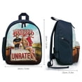 thumbnail image 2 of Dukes Orange Car Haz-zard Backpack for Men Women Small Bookbag with Front Pocket, 2 of 6