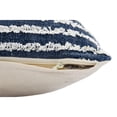 thumbnail image 4 of Laddha Home Designs Hand-Stitched Striped Cotton Throw Pillow Cover - 20" - Blue and White, 4 of 6