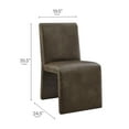 thumbnail image 4 of Emory Vegan Leather Dining Side Chair in Mushroom, 4 of 9