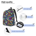 thumbnail image 4 of Bixox Colored Glass1 Printing Canvas Backpack Lightweight Casual Travel Backpack School Backpack Fits 15.6 Inch Notebook, 4 of 5