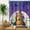 Purple, variant on SUNOLIFE Halloween Shower Curtain Spooky Pumpkin Witch Waterproof Fabric Bathroom Curtain 72x72 in