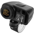 thumbnail image 1 of 12.5V Motorcycle USB Charger For 2.1A 12V Motorcycle Charger With LED Voltmeter Display Thermometer, 1 of 4