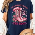 thumbnail image 3 of Give Breast Cancer The Boot Cancer Awareness Unisex T-Shirt, Sizes S-5XL - Gategoo, 3 of 5