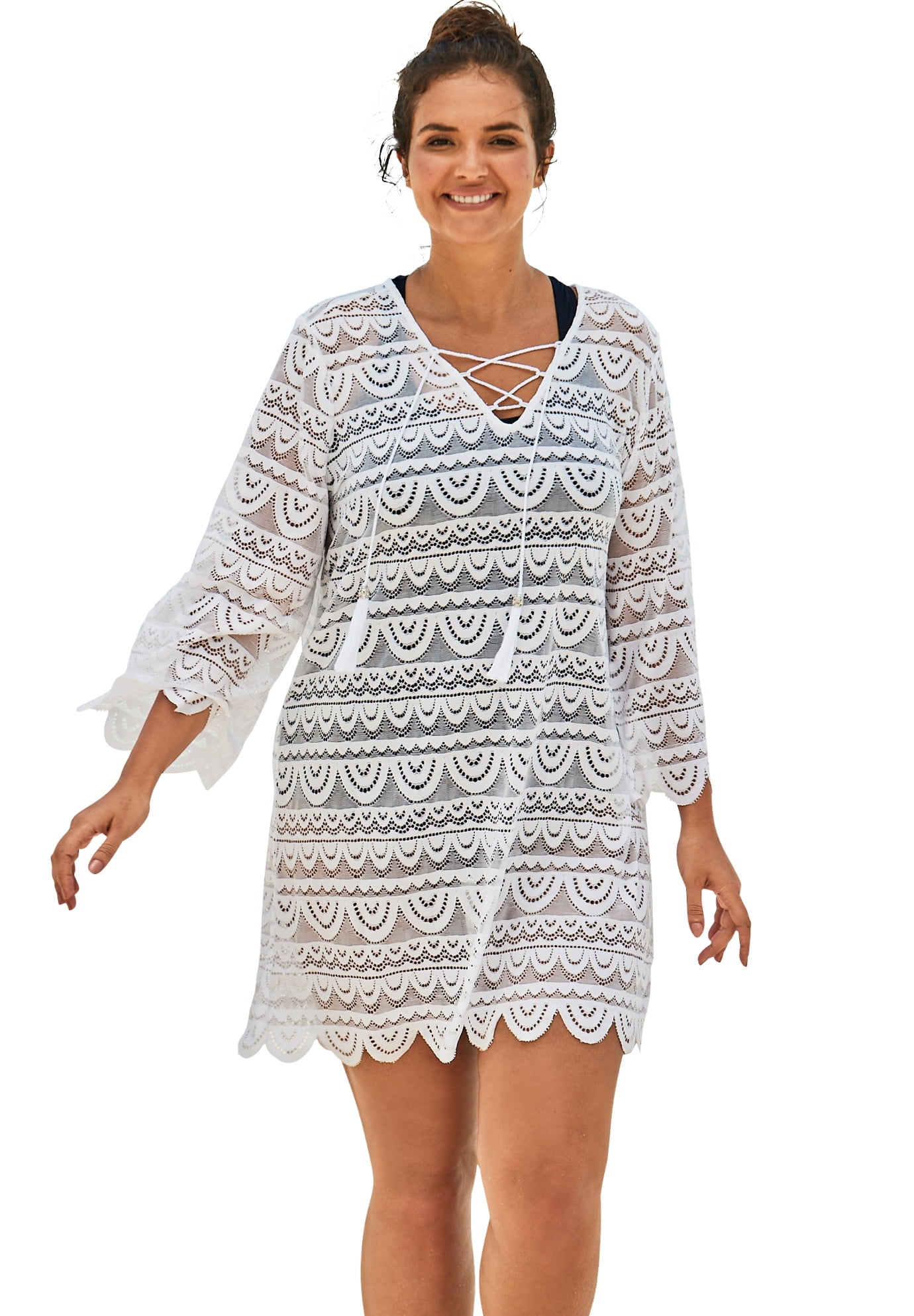 plus size swim cover up walmart