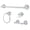Polished Chrome, variant on Kingston Brass BAK3962478C Restoration 4-Piece Bathroom Hardware, Polished Chrome