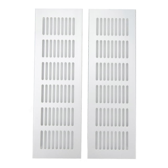 Silver Aluminum Alloy Rectangular Air Vent Grille Heat Dissipation for Cabinet RV 80 x 250mm