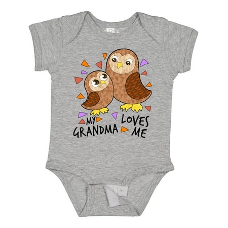 

Inktastic My Grandma Loves Me- Cute Owl Family Gift Baby Boy or Baby Girl Bodysuit