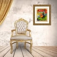 thumbnail image 3 of Unknown 20x24 Gold Ornate Wood Framed with Double Matting Museum Art Print Titled - Rooster by the River Firecrackers, 3 of 4