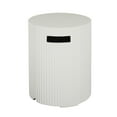 thumbnail image 7 of Christopher Knight Home Outdoor Round Propane Tank Cover, Lightweight Concrete Side Table, White, 7 of 7