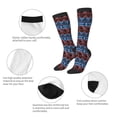 thumbnail image 3 of Vsdgher Vintage Corn Pattern in Red Blue Knee Socks, High Socks Long Stretchy Sock Women Knee High Stocking, Long Socks for Women, 3 of 6