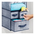 thumbnail image 6 of mDesign Nursery Hanging Organizer with 7 Shelves/3 Drawers, 2 Pack - Navy Blue, 6 of 9