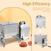 Hakka 7.5L/15lb Manual Meat Mixer, Tilting Stainless Steel Tank for Sausage Mixing