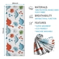 thumbnail image 2 of White Cartoon Dinosaurs Leaves Footprints Pattern Hot Yoga Mat Towel Non Slip for Hot Yoga - Quick-Drying Yoga Mat Cover with 4 Corner Pockets with Travel Bag - Hot Yoga Towel Non Slip 74"x26", 2 of 6