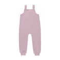 thumbnail image 4 of BOOMNY Toddler Girls Overalls Solid Sleeveless Jumpsuits for Kids Soft Baggy Fall Playsuits, 4 of 6