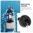 thumbnail image 2 of NICEXMAS 4 Pcs Pull Hatch Latch Cabinet Door Latches Boat Lock Boat Door Latch Marine Black 6.1X6.1cm, 2 of 8