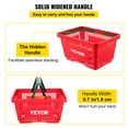 thumbnail image 4 of Cesta de la compra VEVOR 16,9 x 11,8 x 8,7 in/42,8 x 30 x 22 cm mango de plástico y soporte de hierro juego de 12 cestas de Tienda Con material PE duradero, 4 of 9