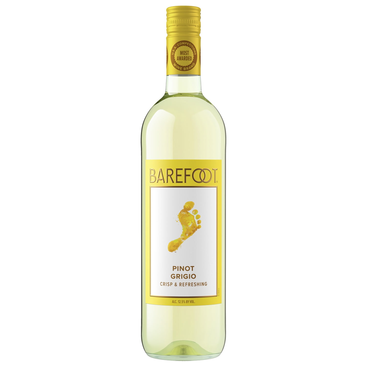 Barefoot Cellars Pinot Grigio Light Bodied White Wine 750ml