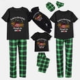 thumbnail image 1 of Pijamas familiares a juego de Navidad, conjunto de pijamas negros de Dachshund a través de la nieve, 1 of 3