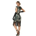 thumbnail image 4 of IDOPIP 1920s Flapper Dresses for Women Great Gatsby Dresses Sequin Fringed Roaring 20s Cocktail Dress, 4 of 4