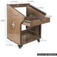 thumbnail image 5 of Sound Town DIY Studio Rack with 11U Slant Mixer Top, 8U Front, 2U Drawer, Rubber Feet, Casters, Baltic Plywood, Weathered Grey (SDRK-M11X8B), 5 of 5