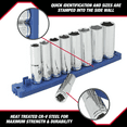 thumbnail image 5 of Hyper Tough 21-Piece 1/2-inch Drive Deep Ratchet and Socket Set (SAE and mm), 5 of 12