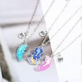 thumbnail image 5 of Friendship Necklace Best Friend Necklace for 3 Girls Magnetic Matching Heart Pendant Bestie Necklace for Sisters, 5 of 5