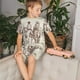 thumbnail image 4 of Fotbe Two Cowboys Riding Horses In The Desert Pijama Estampada de 2 Piezas para Niños – Ropa de Dormir de Manga Corta Cómoda para Niños y Niñas, Camiseta y Shorts de Algodón-3X-Large, 4 of 6