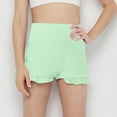 thumbnail image 6 of Girls Cute Shorts Clearance Girls Athletic Ruffle Shorts High Waisted Yoga Dance Shorts Comfy Workout Gymnastics Short Pants New Green 5 Years, 6 of 9